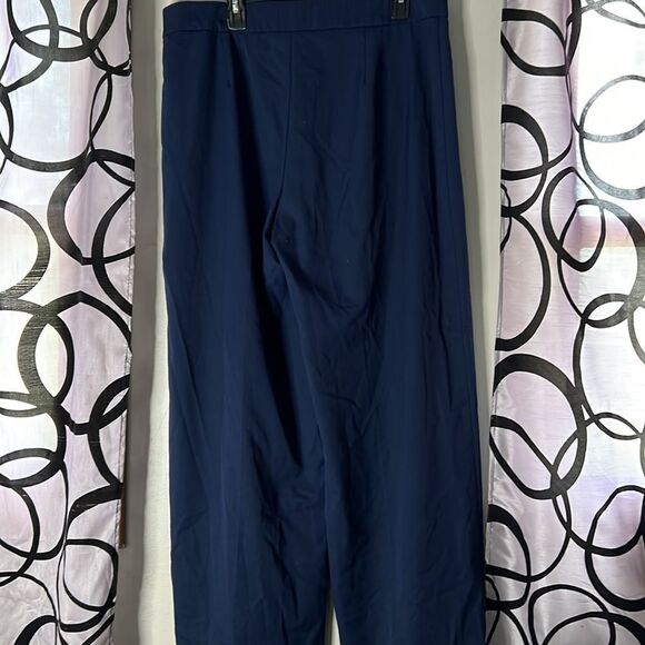 Chaps Nautical blue wide leg pants with anchor button detail size 16 - Picture 8 of 9